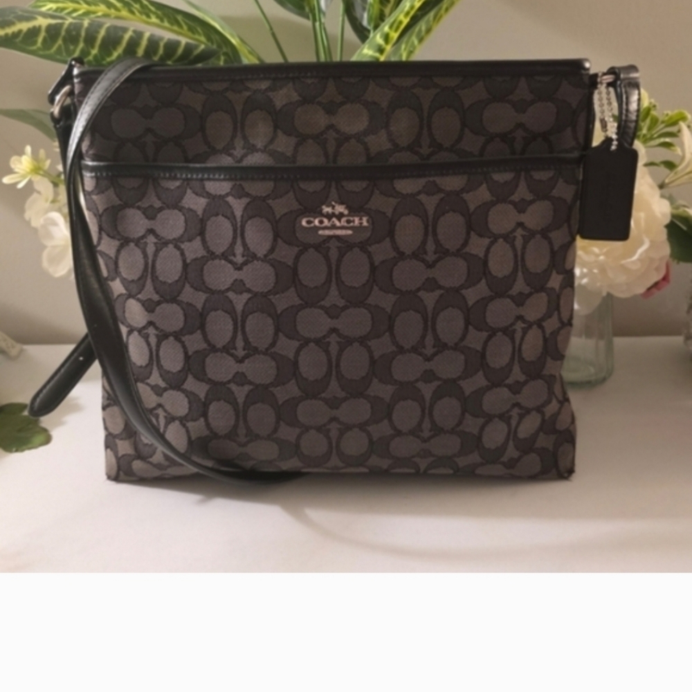 Coach Black Signature Shoulder Bag